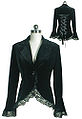 5 - Black Gothic Lace Trim Corset Velvet Jacket.jpg